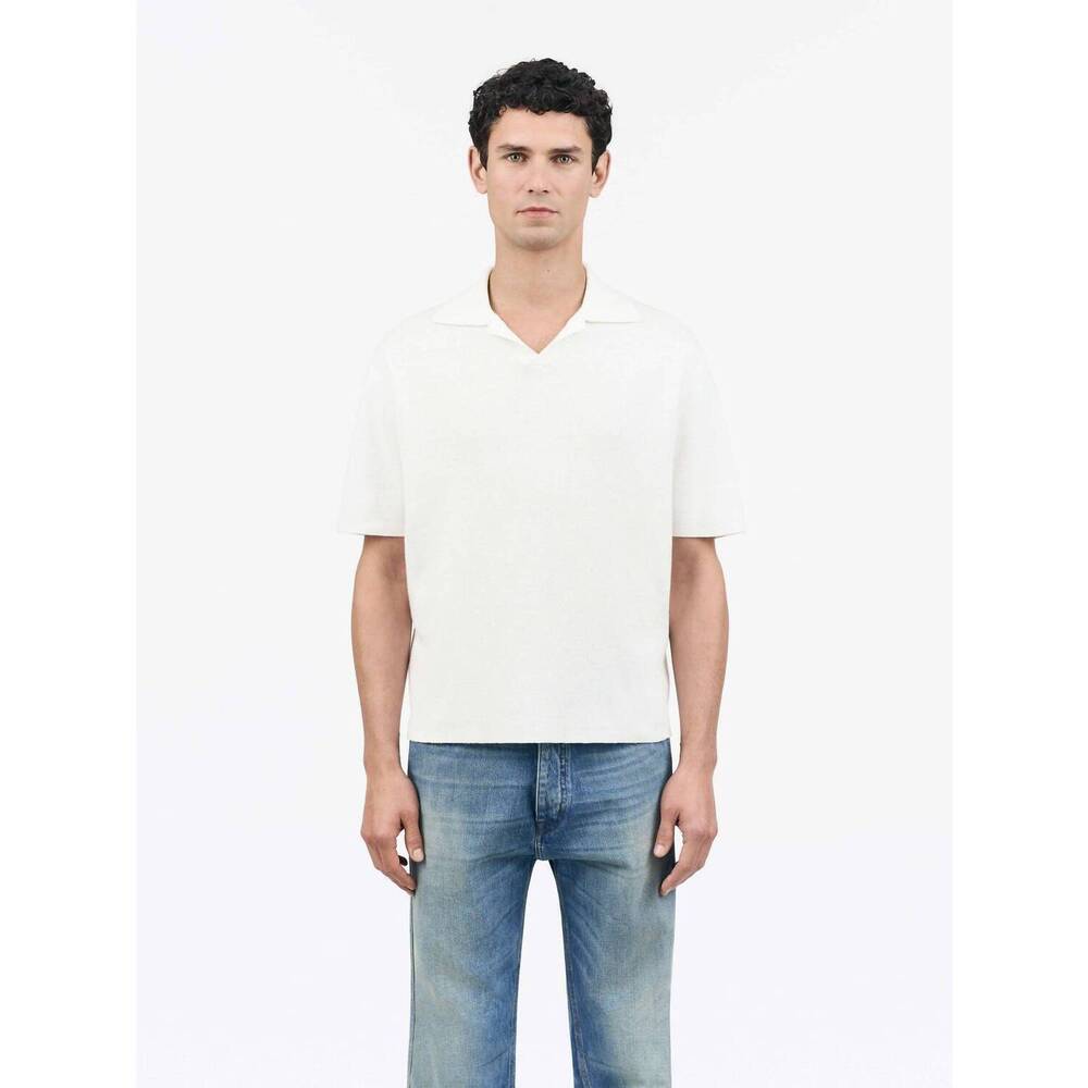 NEW TIGER OF SWEDEN maelon short sleeve polo shirt in summer snow